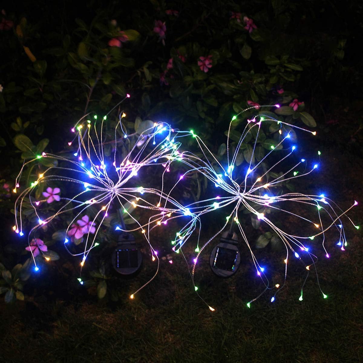 105 LED Solar Fireworks Lights 2 Pack（Mulit-Color）