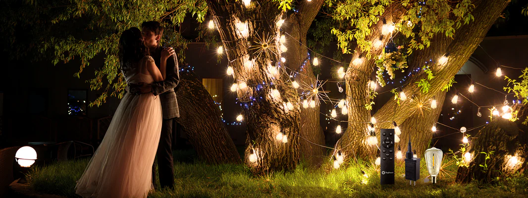  Illuminate Your Outdoor Space with ST38 Vintage LED Bulb String Lights, 2700K